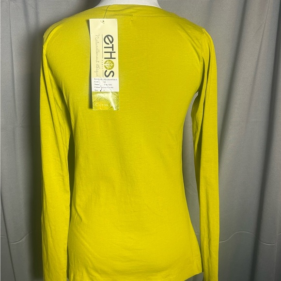 NWT Ethos Organic Cotton Babydoll Tunic Top - Sun Yellow - Picture 5 of 5